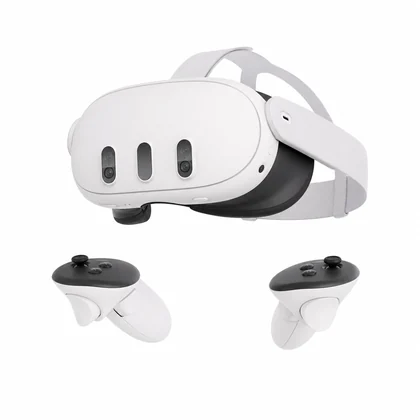 Standalone white VR headset and controllers
